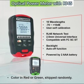 QIIRUN Fiber Optic Tool Kit, VFL + OPM 10 Wavelength + RJ45 Network Test, FTTH FiberTermination Kit with FiberCleaver & Strippers for Telecom Contractors & Home Fiber Installation