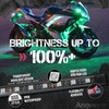 8pcs Motorcycle Underglow LED Strip Light Kit Waterproof RGB Neon