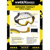 voltX DEFENDER COMPACT indirect ventilated Safety Goggles, CLEAR lens with