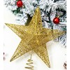 20cm Christmas Tree Topper, Gold Tree Topper Star Xmas Star