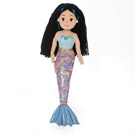 AURORA Sea Sparkles 13349 Mermaid Aqua Plush, Blue, 18 inch