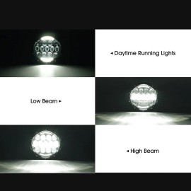 Unbranded 7inch Round LED Headlights Hi/Lo Sealed Beam 2x For 1986-1995 Suzuki Samurai DOT