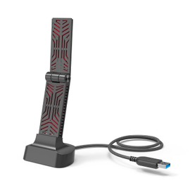 WAVLINK USB3.0 WiFi 6 Adapter, Wifi Adapter, AX1800 USB 3.0 WiFi Dongle for PC, Dual Band 5GHz(1201Mbps)+2.4GHz(574Mbps), MU-MIMO, Beamforming, WPA3 Encryption, 4x3dBi Antenna, Built-in Driver,