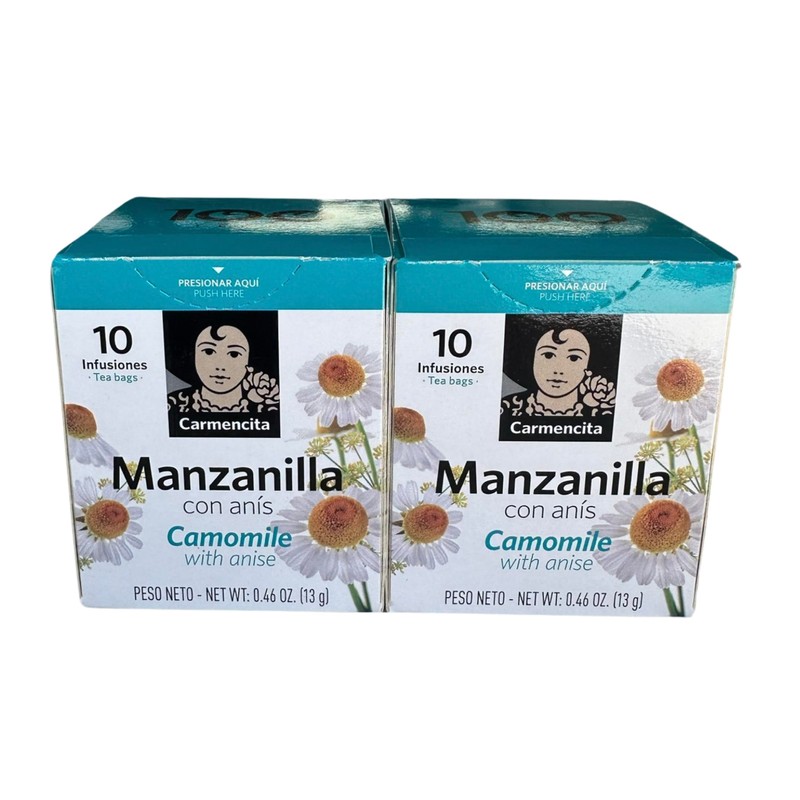 Carmencita Tea Bags Chamomile with Anise, Happy Nights, Natural Herbs,