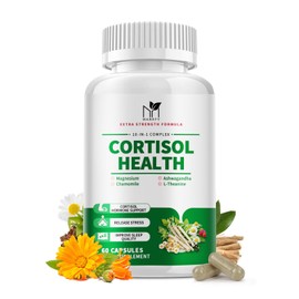 MABEFY Cortisol Supplements for Women - 10 in 1 Cortisol Manager with Magnesium, Ashwagandha, L-Theanine, Cortisol Balance for Stress, Mood, Sleep, Cortisol Detox for Women - 60 Vegan Capsules