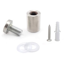 SDTC Tech 8-Pack Sign Holders Standoff Screws 3/4" Dia x 1" Len Stainless Steel Wall Mount Standoff Nail with Spacer Washer for Advertising Boards Glass Sign Acrylic Panel Photo Display