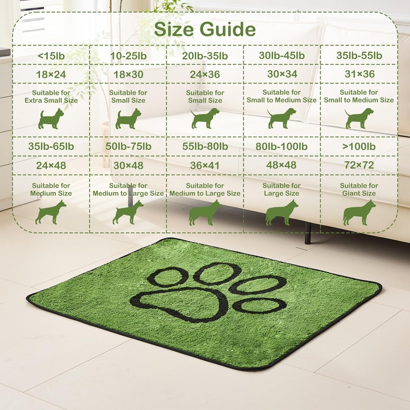 Qeils Reusable Dog Pee Pads, 4 Pack Super Absorbent &
