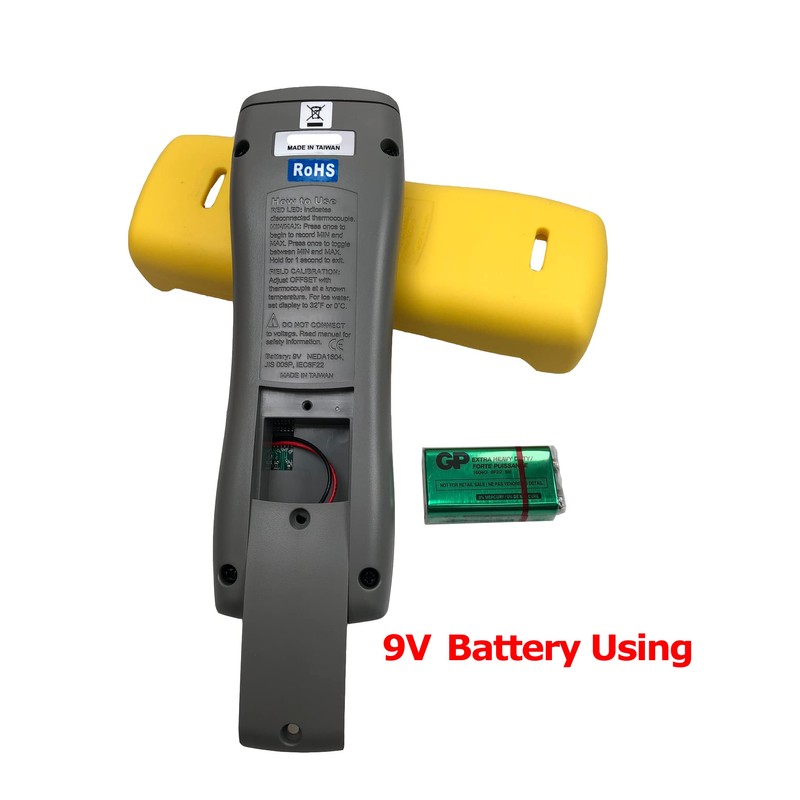 TECPEL DTM-307B digital Dual input Thermometer with type k bead