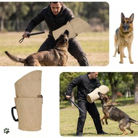 Dog Bite Sleeve Training Large Dogs 4 pcs Included Dog Bite Work Equipment Stick Fits Pitbull German Shepherd Belgian Malinois Puppy Biting Tugging Interactive Play