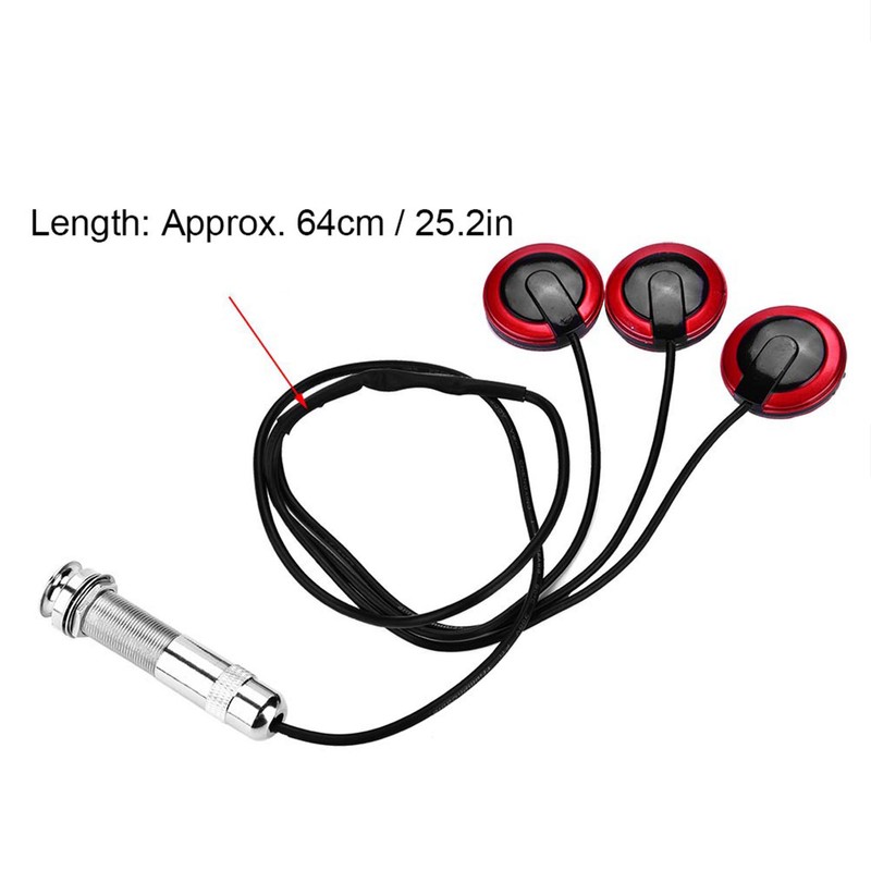 Self adhesive Piezo Transducer Microphone Pickup with Endpin Jack for