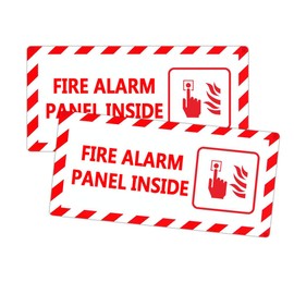 Fire Alarm Panel Inside Stickers Decals for Home Business Safety 8x4 inch,8 Pcs