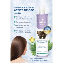 Pack 2 Acondicionadores Tipo Aceite De Oso 530ml Shelo Nabel