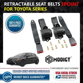MGT® 2Pcs Genuine MGT® Retractable Car Seat Belt 3Point For Toyota FJ Cruiser 2007-14