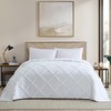 ELLE Decor Diamond 100% Cotton Chenille Bedspread, King, White