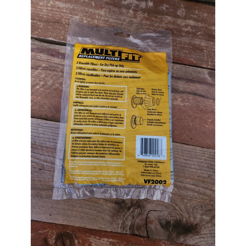 Genie and Shop-Vac 3-Pack Disposable Dry Filter With Retainer Band