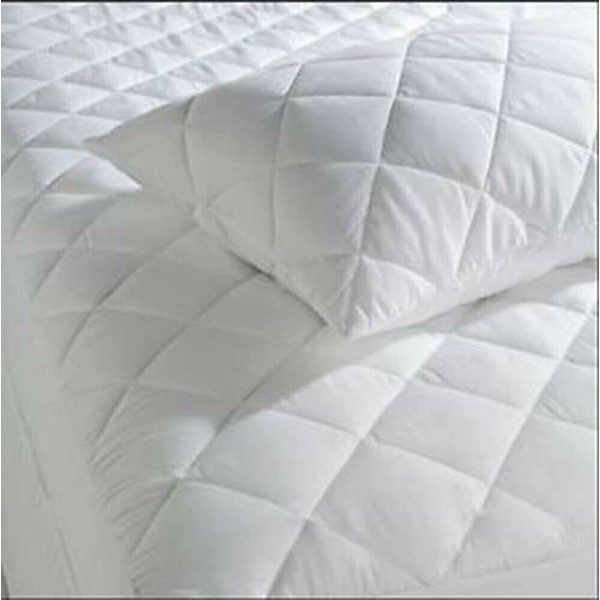 Casabella Extra Deep Quilted Matress Protector 12" Fitted Bed Cover Polycotton Mattress Protectors (4 Ft Double, Quilt)