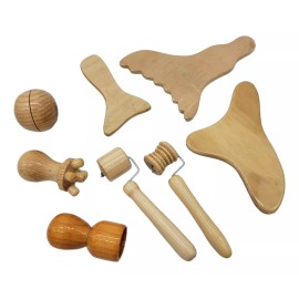 Singex Set 8 Masajeadores Maderoterapia Facial Cuello Papada