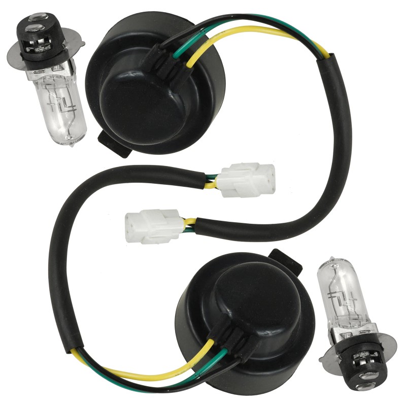 Caltric 2X LH RH Headlight Socket and Bulb for Yamaha