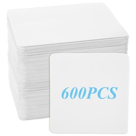 MUXHEL 600 Pcs Blank Playing Cards, 2.75" x 2.75" Blank Board Game Cards, 300GSM White Cardstock Flash Cards Message Card Study Card to Write on and Printing