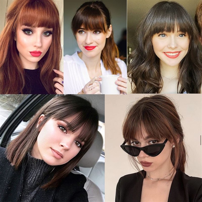Flequillos Postizos Flequillo de pelo for mujer, flequillo francés sintético