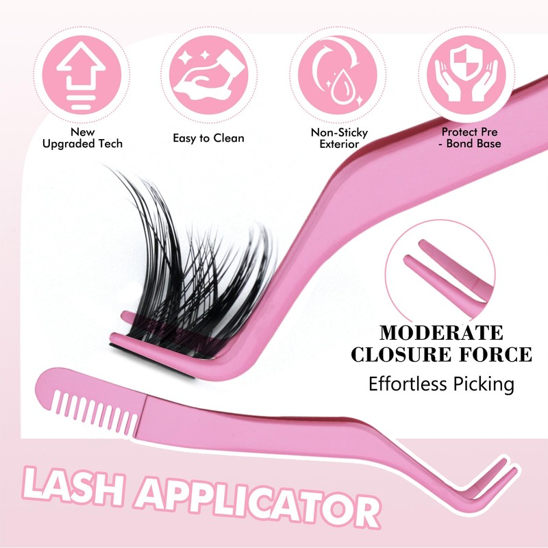 Cluster Lashes Kit Extensions Individual Eyelashes with Lash Bond and