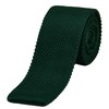 DonDon Men's Knit Tie handmade Dark Green