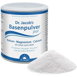 Dr. Jacob's Pure Base Powder, Potassium, Magnesium, Calcium, Zinc, Pure Minerals as Citrate and Lactate, Targeted Mineral and Base Balancing, 200 g, 36 Servings