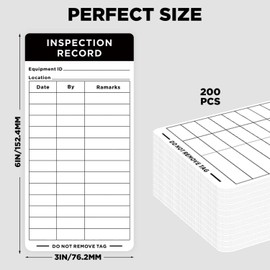CDXHOME Adhesive Inspection Record Labels - 100 Pack Safety Inspection Stickers for Equipment Maintenance Quality Control & Accident Prevention Self Adhesive Stickers 5"x 3"