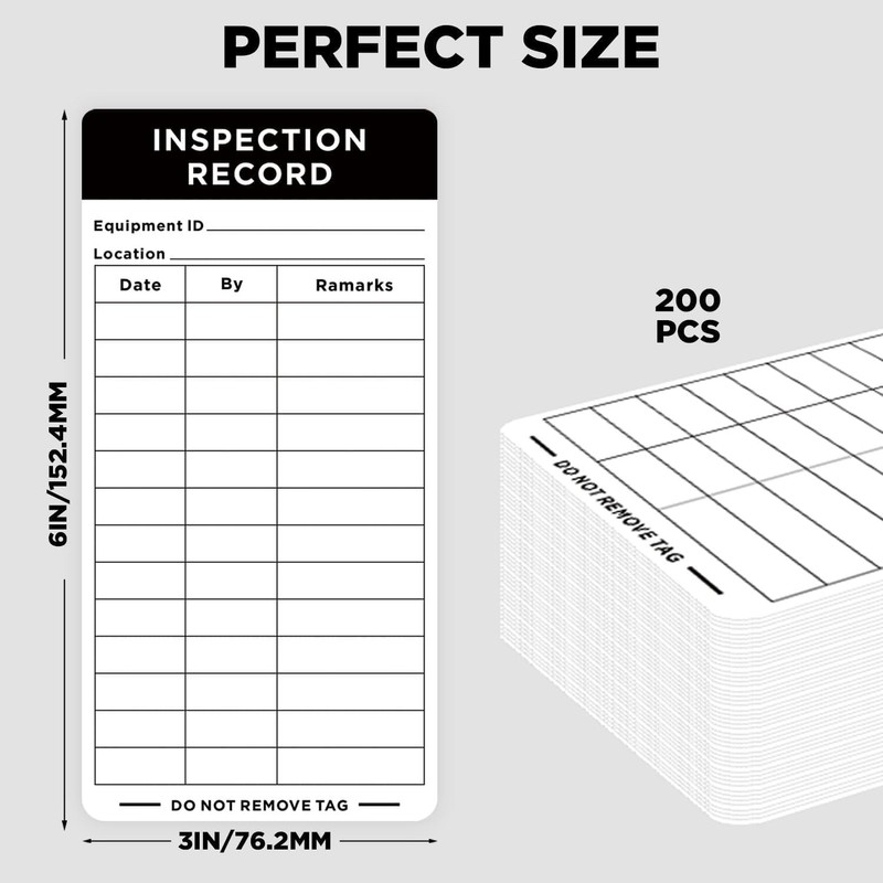 CDXHOME Adhesive Inspection Record Labels - 100 Pack Safety Inspection