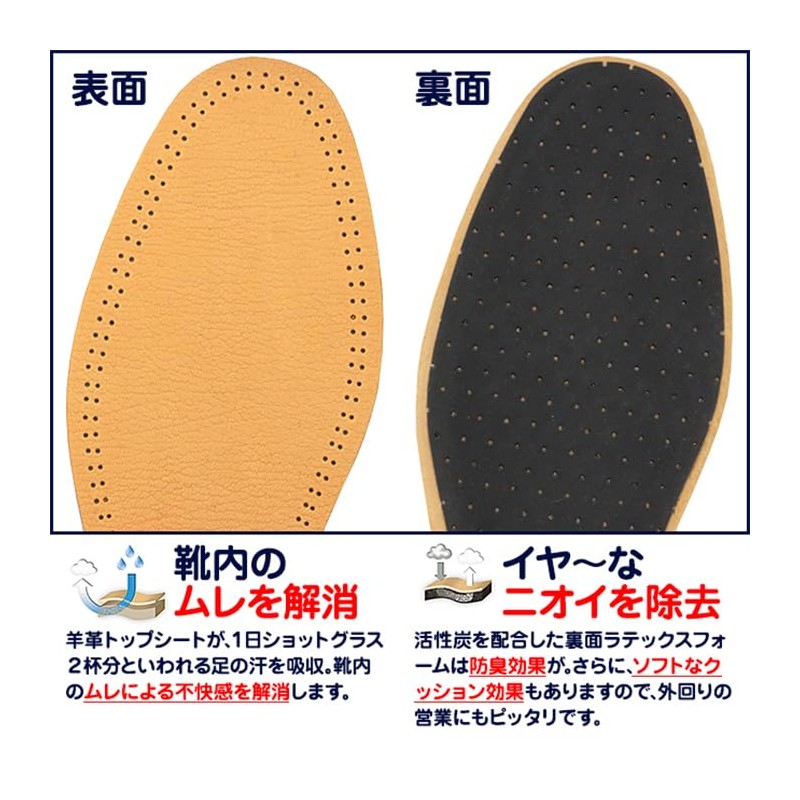[ペダック] 国内正規品 インソール ロイヤル 中敷き 衝撃吸収 薄型 軽量 消臭 革靴