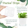OJYUDD 72 Pcs 3 Inch White Square Plastic Pots with