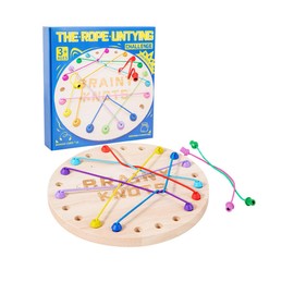 ZUNIPLEX Brainy Knots Logic Game - Patience Games & Rope Challenge Game for Children, Rope Tricks and Family Board Game Fun, for Ages 3+ as a Gift at Children's Parties or Interactive Family