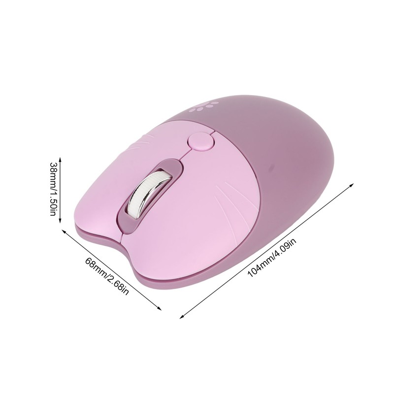 2.4G Cat Wireless Mouse Mute USB Receiver Cute Portable 3