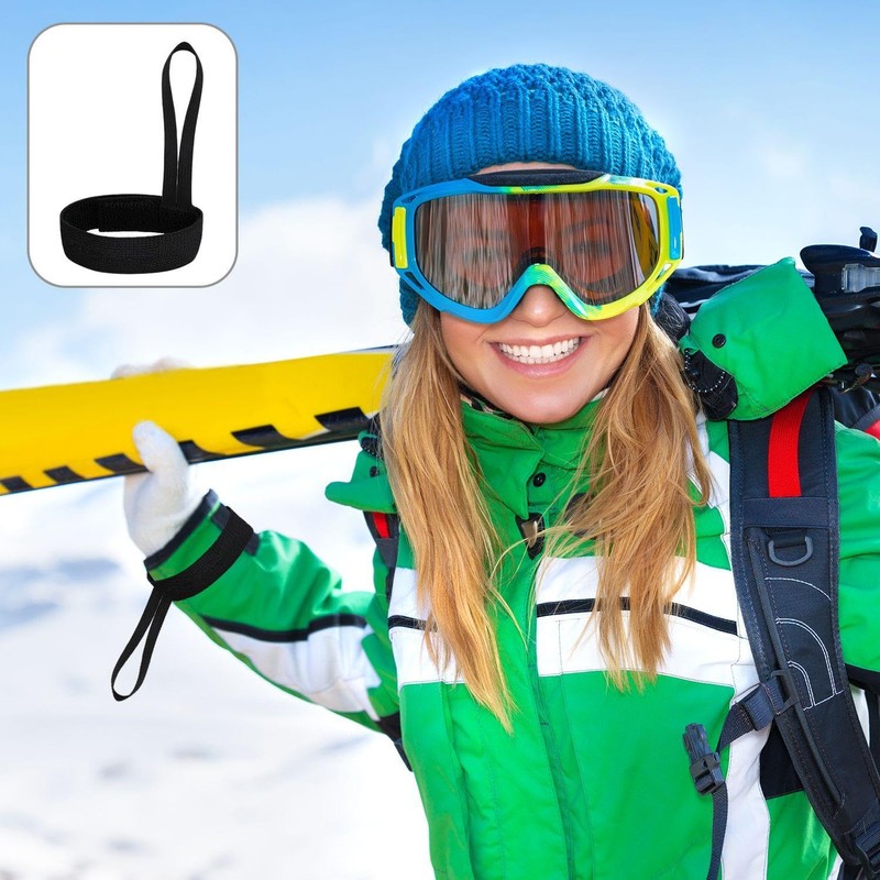 6 Pieces Ski Glove Elastic Wrist Straps, Anti-Slip Anti-Lost Glove