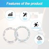 Car Bling Rhinestone Engine Start Ring Stickers, 1 Single Drainage
