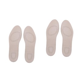 Healeved 2pairs Breathable Insoles for Sports Deodorizing Leather Shoe Pads White Shock-absorbing and Double-sided