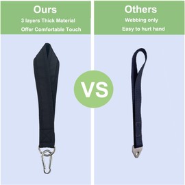 Fitcozi Arm Wrestling Training Belt, Strength Trainer for Cable Machine and Free Weight (Black D Ring)