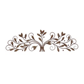Deco 79 63005 Metal Leaf Wall Decor, 47 by 15-Inch, Brown