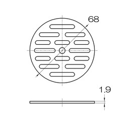 SANEI Drainage Dish, Diameter 2.7 inches (68 mm), H40F-68
