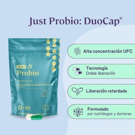 B-FIT B Just Probio - 2 Billones de Probióticos por Cápsula - 30 Cápsulas - Tecnología DuoCap - Producto Natural y Seguro