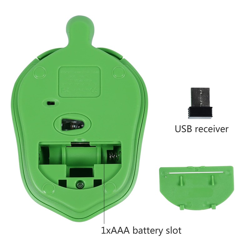 Wireless Mouse Turtle Shape Computer Mouse 1600DPI Cute Cartoon Quiet