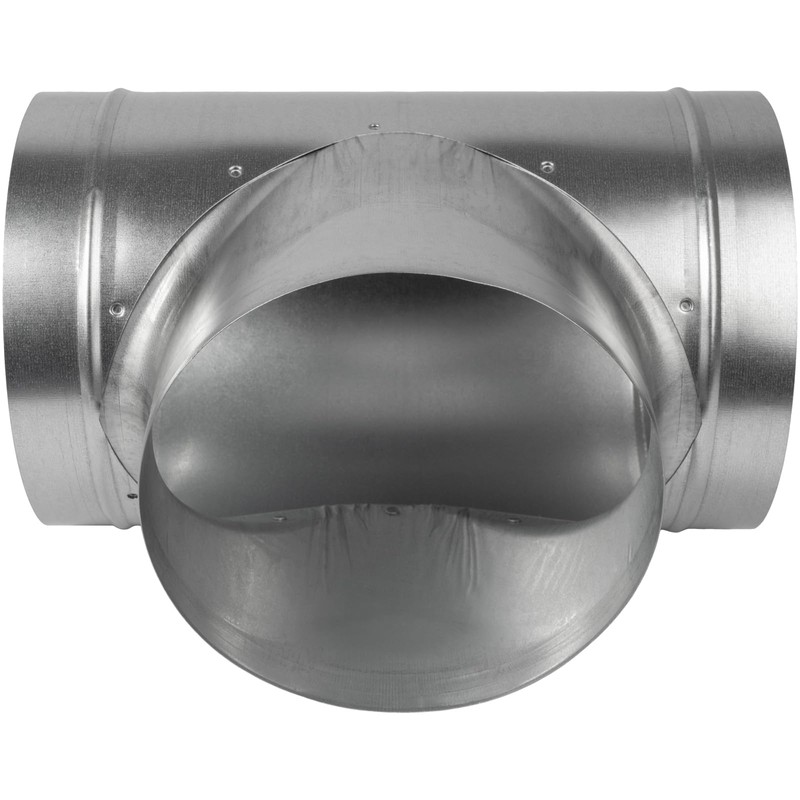 8" Inch T-Shape Ducting Splitter - 90 Degree Galvanized Steel