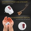 Schuko Plug with Switch, Pack of 3, PABANCE Earthing Contact
