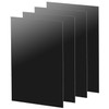 QWORK® 4 Pcs 3mm Black Acrylic Sheet, 30x20cm, for Home