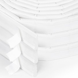 Wedge-Shape Weather Stripping Door Seal (White, 16.4FT - 3PCS)