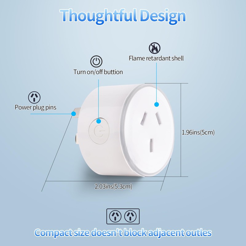 Smart Plug WiFi Socket with RGB Light Ring – 2