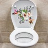 Birds Flowers Butterfly Toilet Seat Lid Stickers Self-Adhesive Bathroom Wall