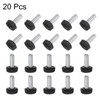 uxcell 20pcs M6 x 16mm Metric Male Thread Knurled Knobs,