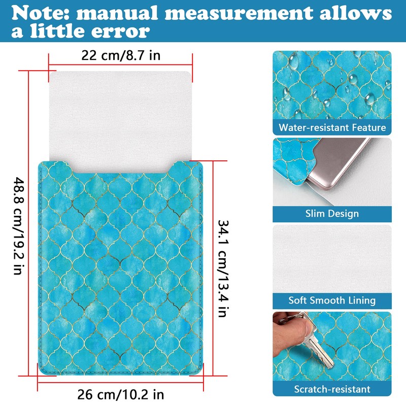 AATACAS 13.3-14" Sleeve, PU Leather Laptop Case Compatible with New