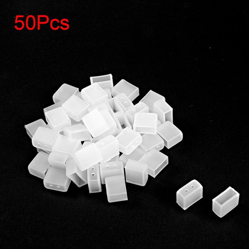 uxcell 50pcs Silicone Plug Fit 3528 8mm Wide LED Tube